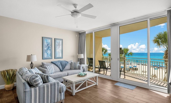 Panama City Beach Condo | Gulf-Front 2BR + Bunk | Aqua Resort | 2nd Floor | Stunning Views + Resort Amenities