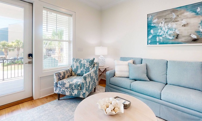 Gulf Shores House | Gulf-view house with heated pool, balcony, patio, central AC, & W/D
