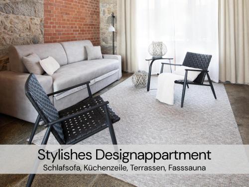 Buhlau Apartment | HexenburgbeiDresden Stylishes Designerappartement mit Schlafsofa, Terrasse - Nähe Sächsische Schweiz Dresden