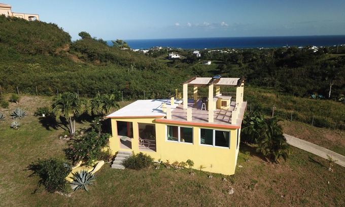 Villa Borinquen House | Hilltop casita w/ocean/valley views. 1 BR/BA. 2 month minimum stay. May to Oct