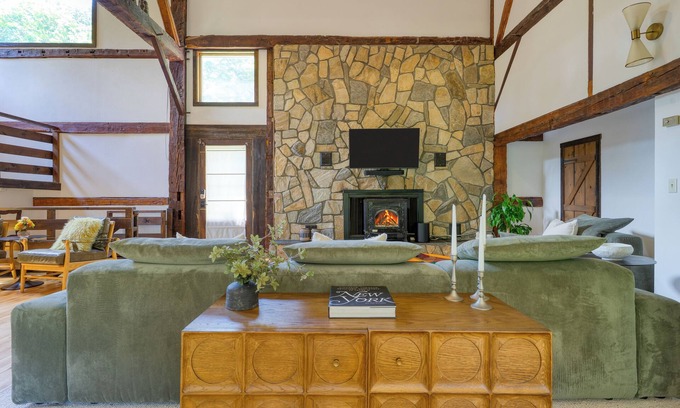 Clinton Corners House | Historic Barn Retreat w/Pool & Pond Views | Longview Pond Lodge by AvantStay