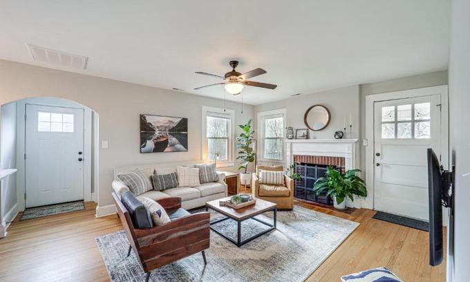 Morganton House | Historic Morganton Home with Patio and Fire Pit!