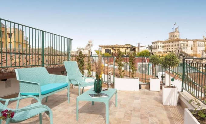 Rome City Centre Apartment | Historic Skyline Serenity by the Trevi with Panoramic Terraces