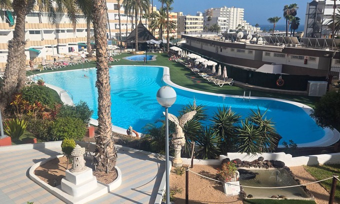 Playa del Ingles Apartment | Holiday Studio 'Loft Dreams Koka' with Shared Pool and Garden