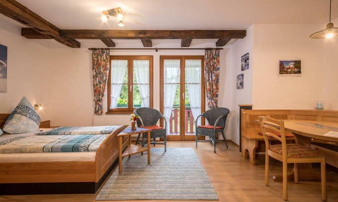 Owingen Apartment | Holiday Apartment "Risthof 4" Balcony, Shared Garden, Sauna and Playground
