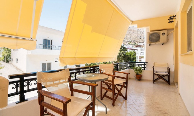 Livadia House | Holiday Home 'Olympus Tilos Apt Twin A3 ' with Mountain View, Wi-Fi and Air Conditioning