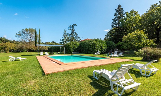 Montieri House | Holiday Home 'San Michele - Casa Convento' with Mountain View, Shared Pool and Wi-Fi