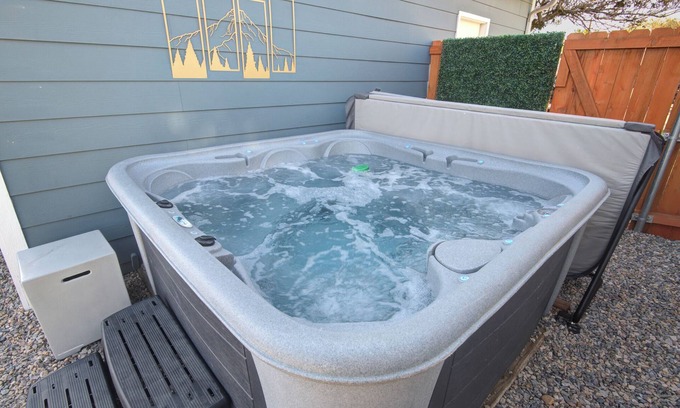 Dupont House | HOT TUB - Entire NEW Home - Walk to Light Rail - King Beds - Firepit Theatre