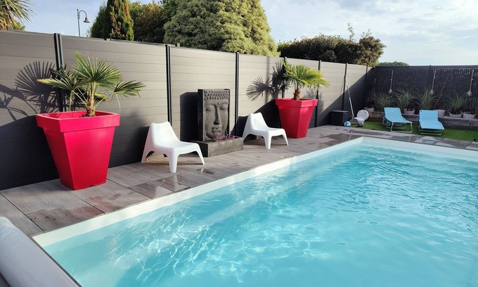 Pleurtuit House | House with heated pool close to the beaches of Dinard, Saint-Malo and Dinan.