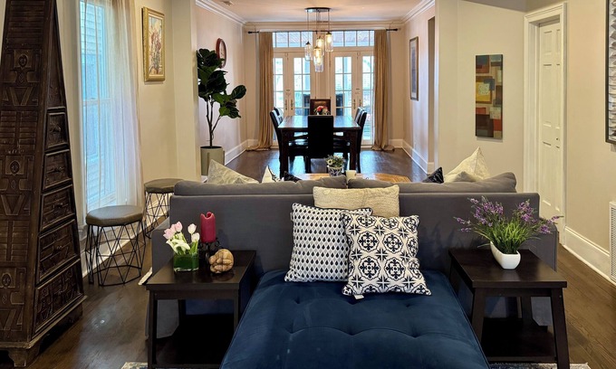Old Town House | Ideal Group Getaway: Prime Location, Parking, Backyard, Sunroom & Pet-Friendly