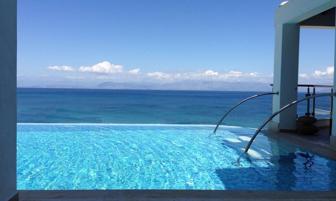 Notos Villa | Ionian Pearl villa in Corfu. Private pool - Jacuzzi - Sauna - Cinema, 4 bedrooms