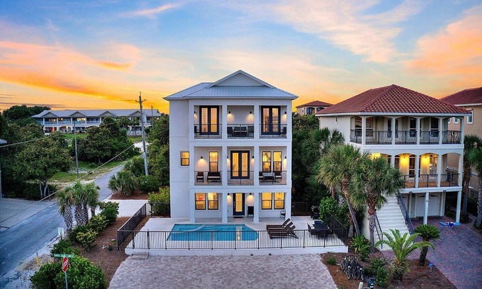 Miramar Beach House | Just Beachy - Vacation Home Near the Beach with Private Pool Area