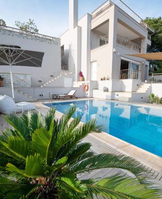 Poros Villa | Kalavria Luxury Suites, Afroditi Suite with magnificent sea view and private swimming pool.