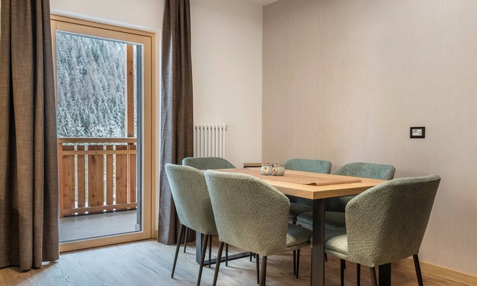 Campitello di Fassa Apartment | Kamerloy Apartments - C with Mountain View, Shared Garden and Wi-Fi