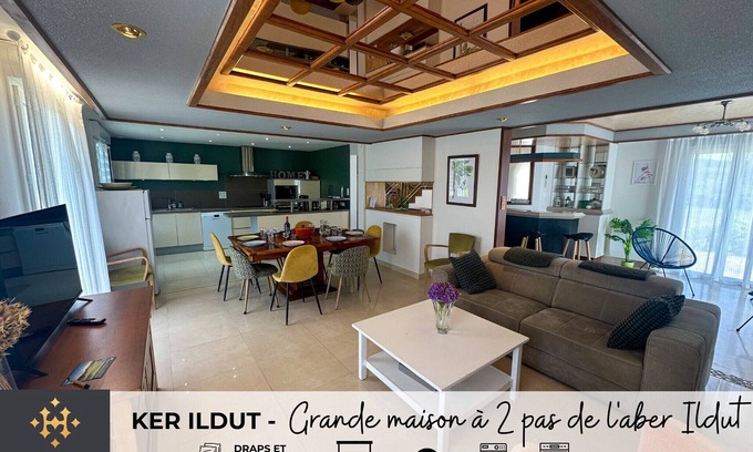 Breles Ski Chalet | Ker Ildut - Large house 2 steps from aber Ildut