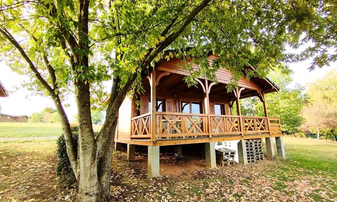 Naucelle Ski Chalet | Lake Bonnefon campsite * - > NEW Chalet SPACE 31 m2 with lake view (2 bedrooms) 4 people