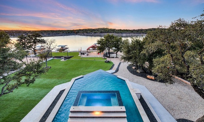 Highland Lake Estates House | Lake Front Home with Pool, Dock, Views, Sports Court, & Beautiful Sunsets!