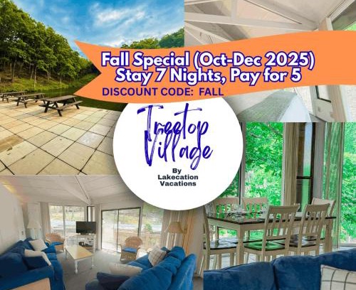 Village of Four Seasons House | Lakeview Treetop Village77-3bed3bapools-8pp