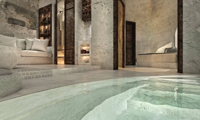 Karterados House | Lala White Suite with private Cinema & plunge pool jacuzzi