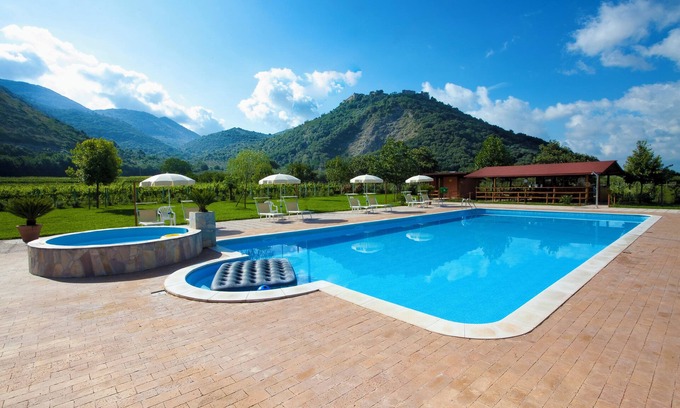 Sermoneta Apartment | Large apartment in a medieval stone Court, terrace, great view, pool use