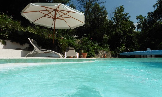 L'Escarene Villa | Large apartment in villa, private pool, garden.