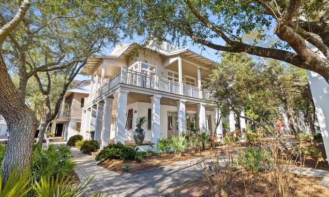 Rosemary Beach House | Large Pool, Luxury 6BR Home South of 30a on Boardwalk F in Rosemary Beach, 2 Minutes from Dining