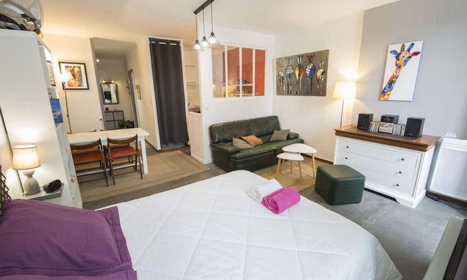 Tarbes Apartment | Large studio 36m2 facing south and bordering Place Marcadieu