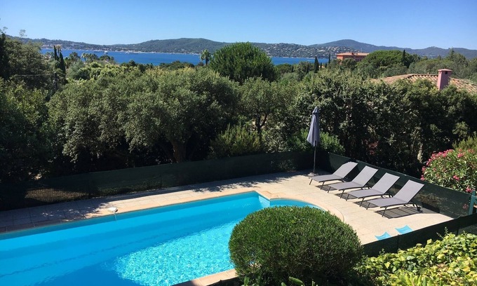 Guerrevieille Villa | Large villa with pool and view to the sea in Sainte-Maxime - Beauvallon