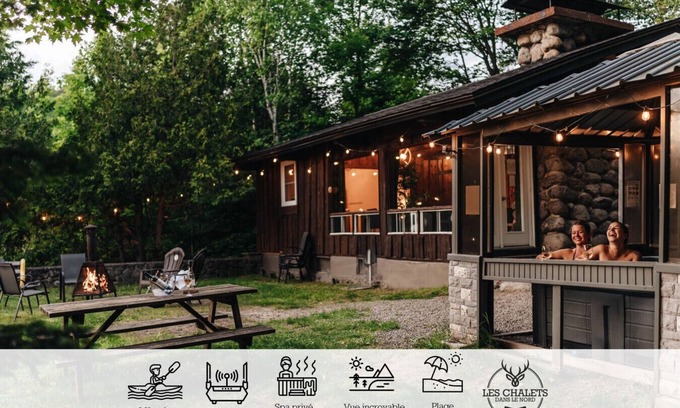 Sainte-Lucie-des-Laurentides Ski Chalet | Le1605 - Spa et Plage - Les Chalets Dans le Nord