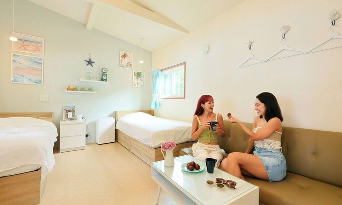 Tatsugo House | Le GRAND BLEU twin room accommodates 3 people room without meals/Oshimagun Kagoshima