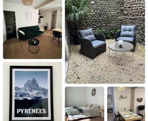 Centre Ville Apartment | Le patio : Appartement chic 3 chambres au cœur de Pau