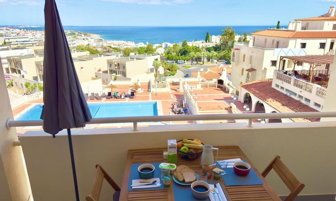 Patio Apartment | Les 3 Dauphins apartment with pool and sea view