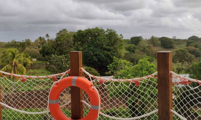 Le Moule House | Les jardins d'Émilie, 2-bedroom apartment. Magnificent view of the countryside