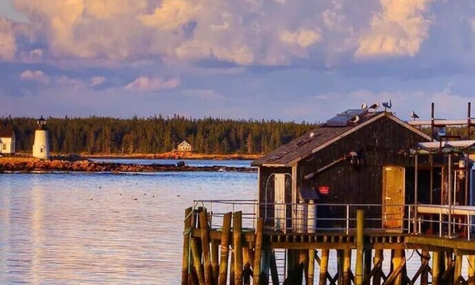 Prospect Harbor House | Lobster Cottage on the Harbor W/Lighthouse and Waterviews.