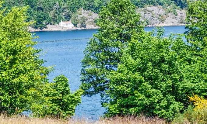 Risor House | Look forward to a great time with the family in this vacation home with fjord view!