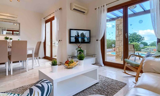 Aphrodite Hills Villa | Lovely 2 bedroom Villa Kornos HG33 with private pool and golf course views, In the heart of Aphrodite Hills, near resort centre