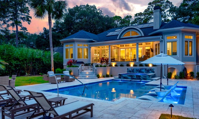 Sea Pines House | Lowcountry Luxury Retreat w/Private Pool, Game Room & Walk to Beach!