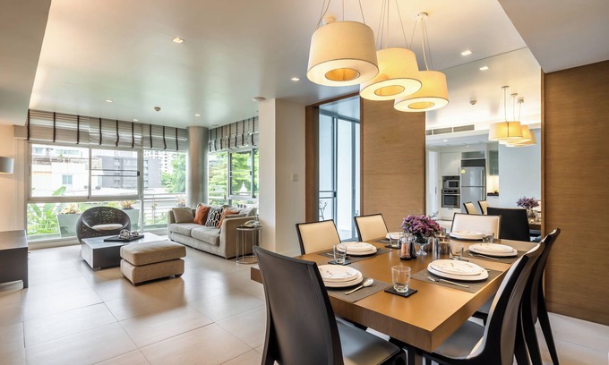 Thonglor Apartment | Luxury 3 BR Pet friendly ServiceAPT near EmDistrict Thonglor13 Sukhumvit 55