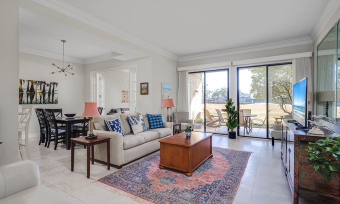 Sawgrass Condo | Luxury Condo in Sawgrass -Resort Pool, Patio + Golf Course Views