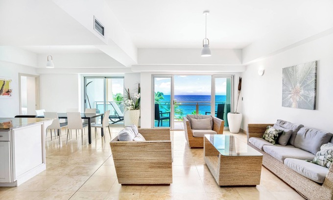 Maho Condo | Luxury Condo on the Beach - The CLIFF - Beachfront Resort with Spa & Restaurant