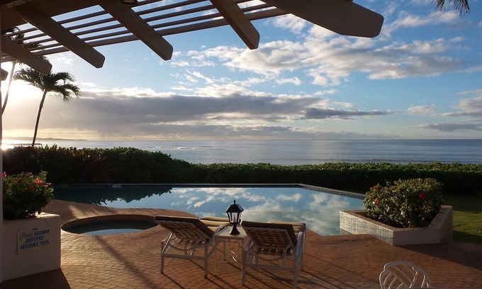 Kekaha House | Luxury Gated private acre , Beach front Rental,with pool,spa,sauna ,and more