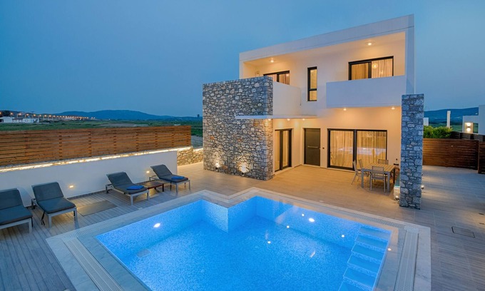 Kattavia Villa | Luxury Villa with Private Swimming Pool & BBQ, 5 Min. From Prasonisi Beach!