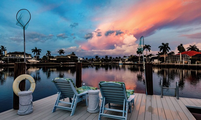 Marco Island House | Luxury Waterfront Villa with Kayaks, Fishing, Bikes, Heated Pool, Fire Pit, Spa