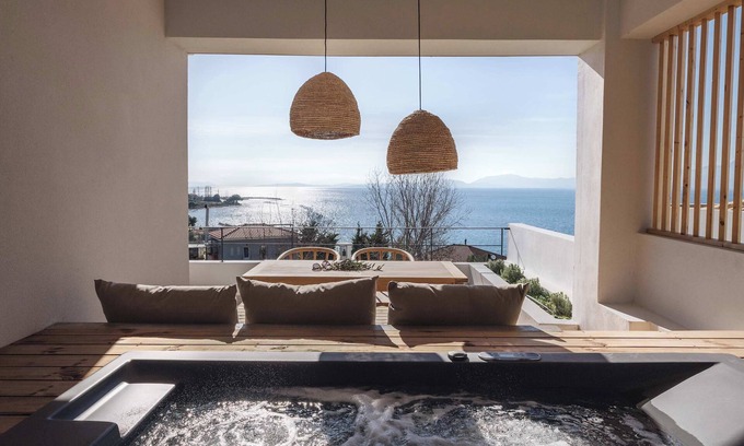 Paleros Apartment | LUZAZUL – Luxurious 2-Bedroom Apartment with Jacuzzi & Breathtaking Ionian Sea V