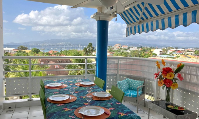 Trois-Ilets Apartment | Madi Sun - Idéalement Placé à 250m de la Plage - Vue mer - 2ch - 5p