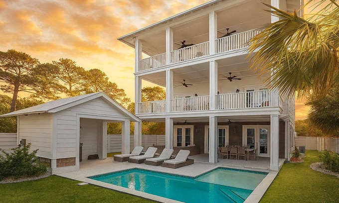 Grayton Beach House | Magnolia Manor - Grayton Beach, Heated Private Pool, Golf Cart!