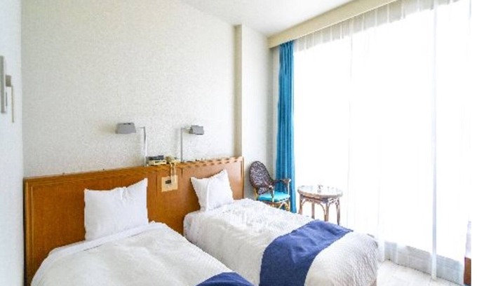 Kumejima Hotel | Main Building 2nd Floor Island View Twin vs | /Shimajirigun Okinawa