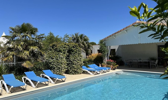 Saint-Georges-du-Bois House | Maison Individuelle, Preau Vers Piscine Privée Avec Plancha