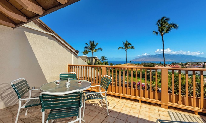 Kihei Condo | Maui Kamaole #L-203 Full Ocean View, A/C Throughout, Wifi, Great Location