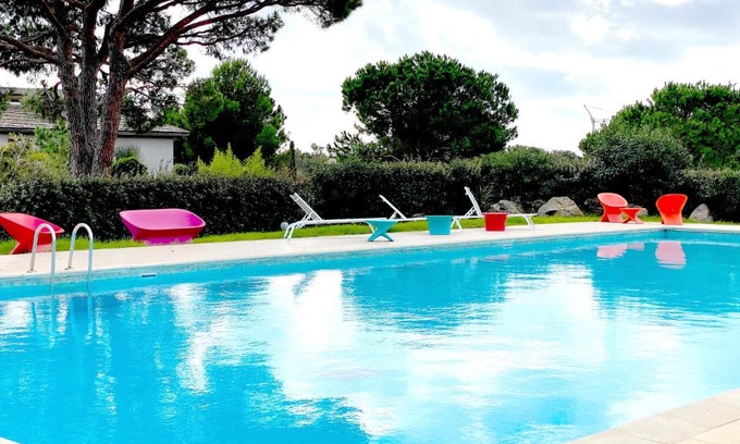 Santa Giulia House | Mini Villa vue mer, Piscine tennis située dans residence privée, Palombaggia